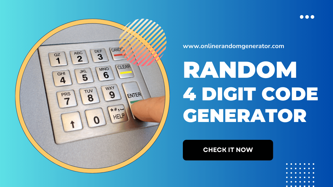 Random 4 Digit Code Generator: Create Secure Codes Instantly! 🔒