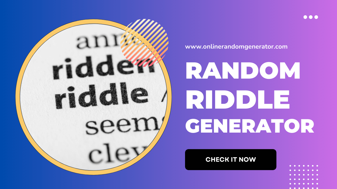 Random Riddle Generator